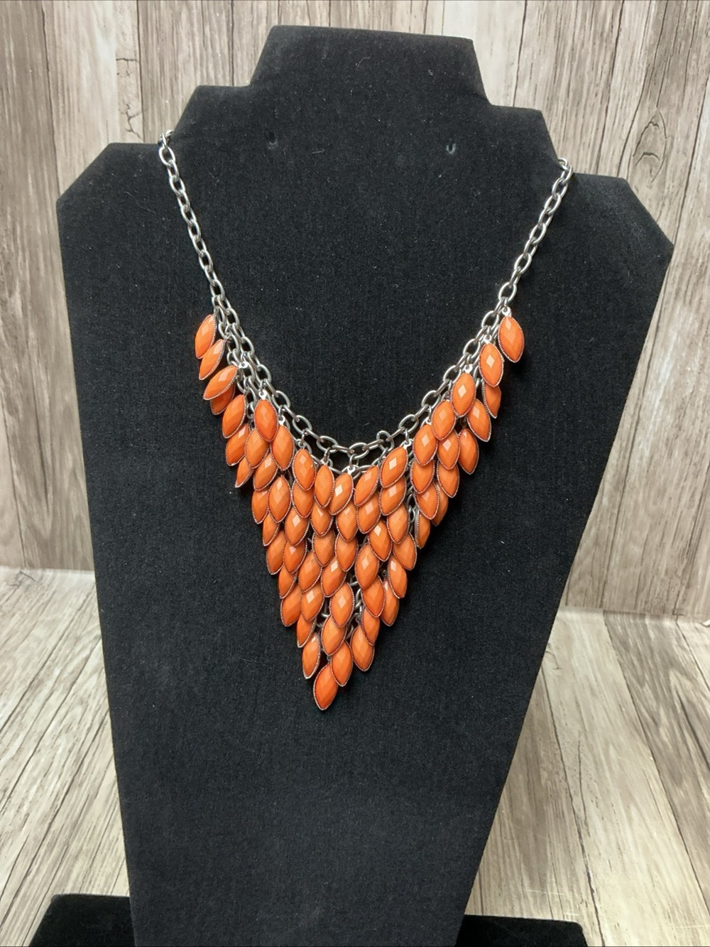 Orange Statement Bib Necklace - Fashion Brand
